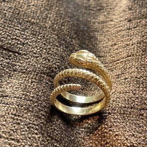 Gara Danielle Gold & Diamond Snake Ring